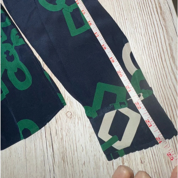 Lafayette 148 Silk Duvall Link Print Button-down Long Sleeve Blouse L - Picture 14 of 16